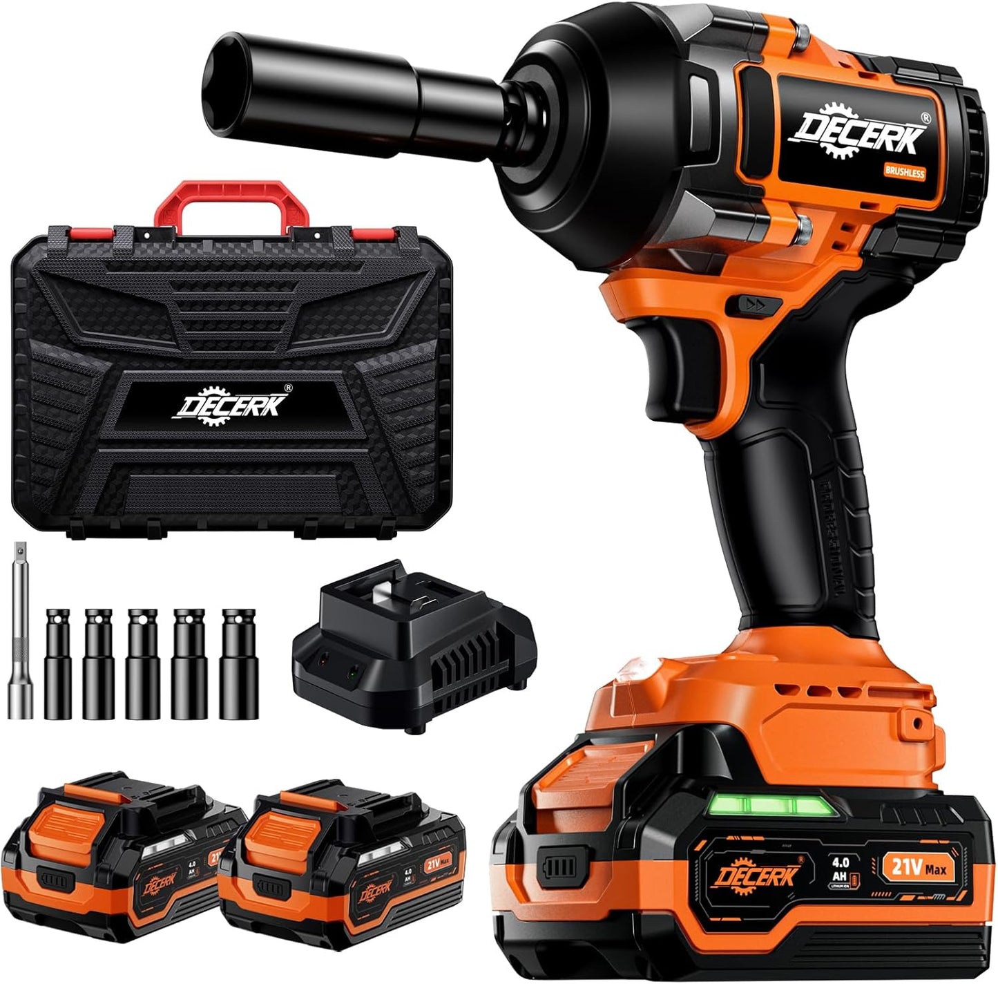 Decerk -Cordless Impact Wrench Kit for Car