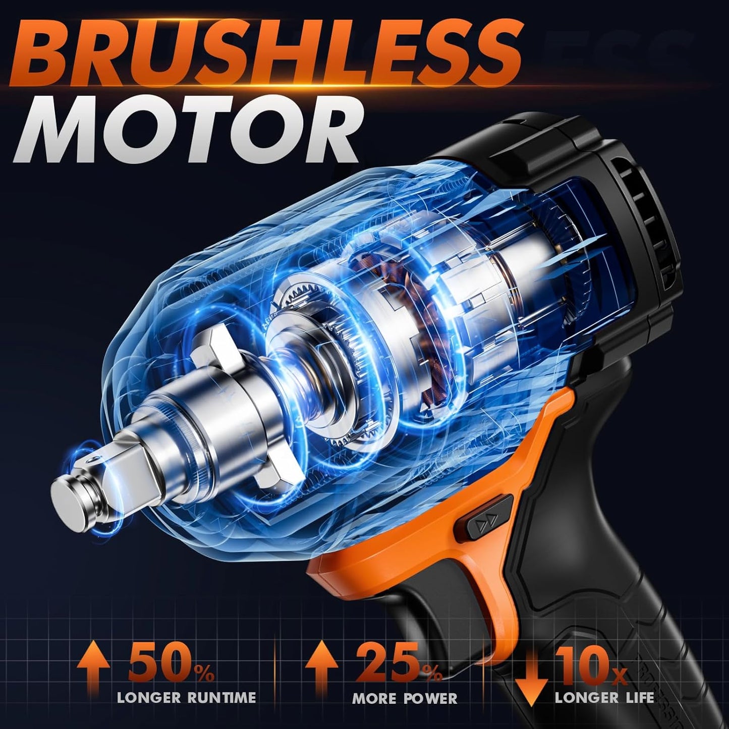 Decerk -Cordless Impact Wrench Kit for Car