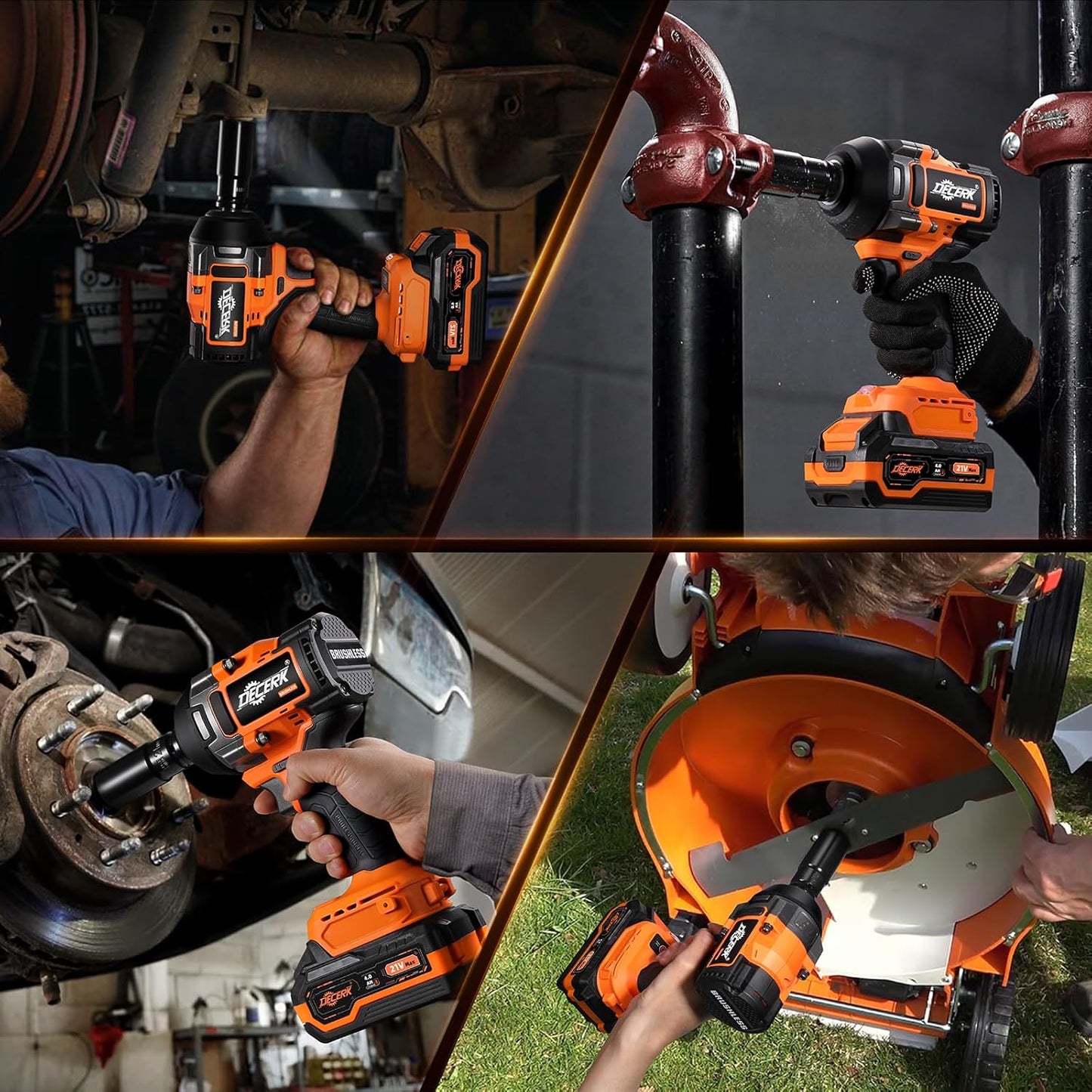 Decerk -Cordless Impact Wrench Kit for Car