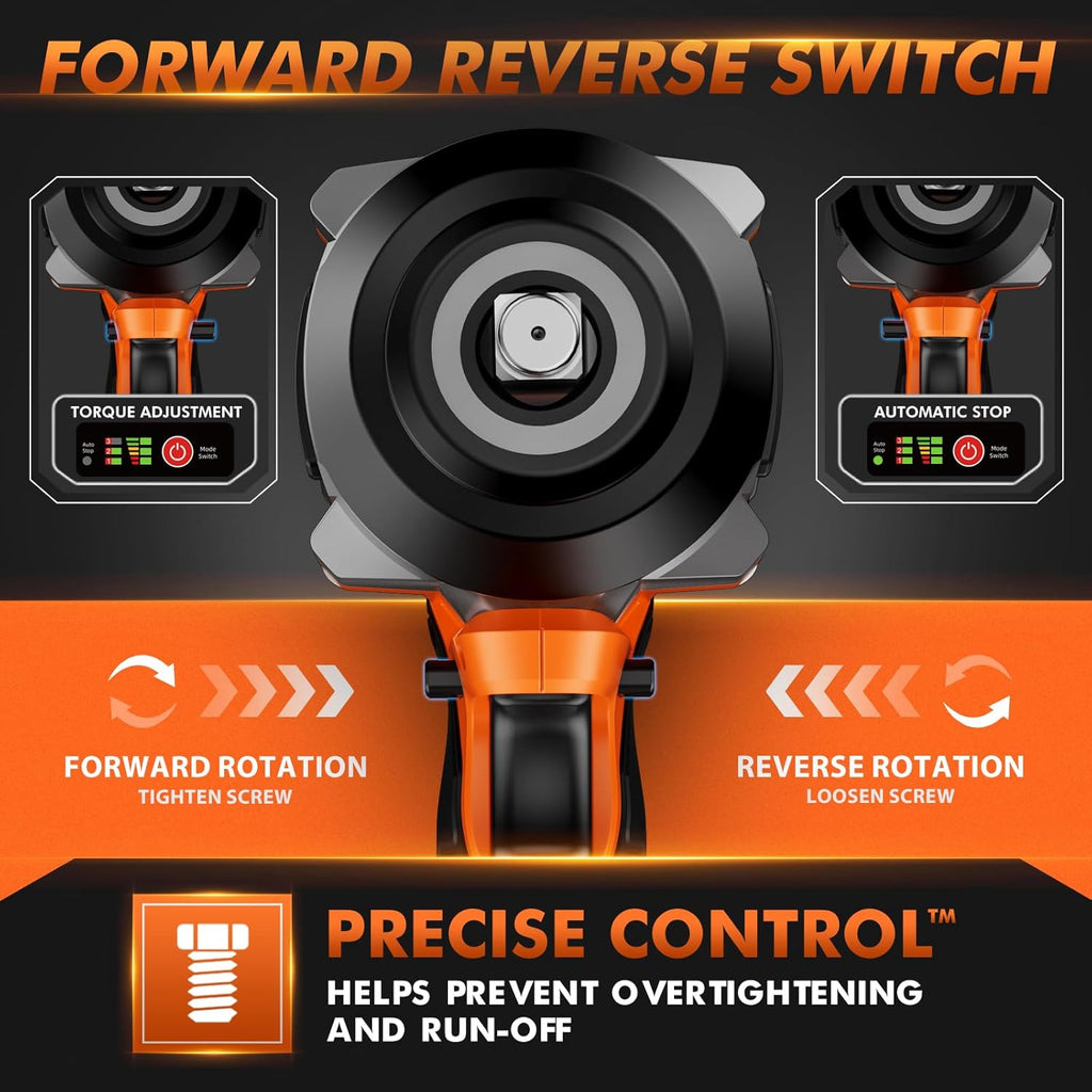 ‎Decerk -Cordless Impact Wrench Kit for Car